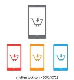 mobile shopping icon 
