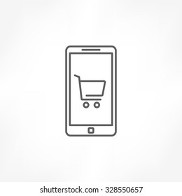 mobile shopping icon