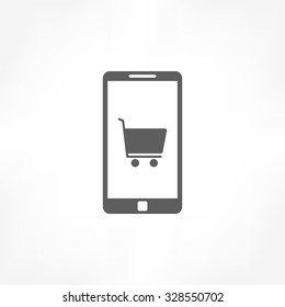 mobile shopping icon