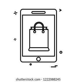 Mobile Shopping icon design vector