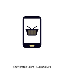 mobile shopping icon. Element of colored web icon for mobile concept and web apps. Detailed mobile shopping icon can be used for web and mobile. Premium icon on white background