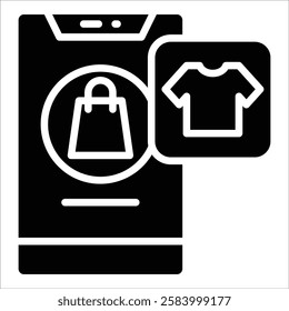 Mobile Shopping Icon Element For Design