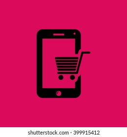 Mobile Shopping Icon. Eps-10.