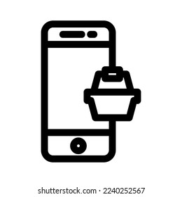 mobile shopping icon or logo isolated sign symbol vector illustration - high quality black style vector icons

