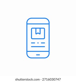 Vector de signo de icono de compras móviles