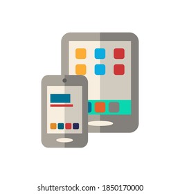Icono de compras móviles. Elemento sencillo de la colección de comercio electrónico. Icono creativo de compras móviles para diseño web, plantillas, infografías y más
