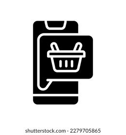 mobile shopping icon for your website design, logo, app, UI.