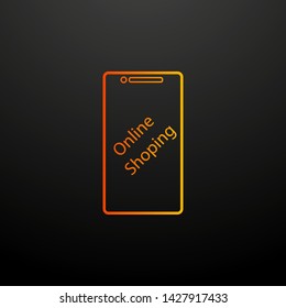 mobile shopping nolan icon. Elements of mobile banking set. Simple icon for websites, web design, mobile app, info graphics