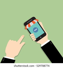 Mobile shopping. Online shopping