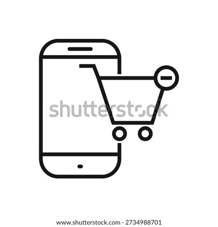 Mobile shopping remove from cart icon