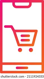 Mobile Shopping Vector Icon Design Illustration
