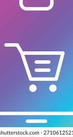 Ilustração de design de ícone de vetor de compras móvel