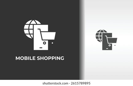 Mobile Shopping Vector, Icon Or Logo Sign Isolated Symbol Illustration