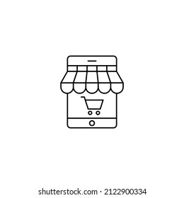 Mobile-Shopping-Vektorsymbol