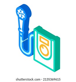 mobile shower isometric icon vector. mobile shower sign. isolated symbol illustration