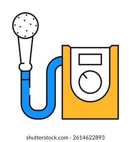mobile shower line icon vector. mobile shower sign. isolated symbol illustration