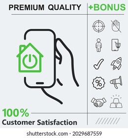 mobile shutdown in phone icon graphic elements for your work