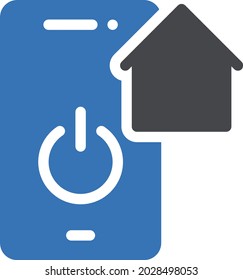 mobile shutdown vector glyph colour icon