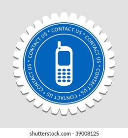 Mobile Sign Contact Us Label