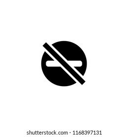 Mobile sign do not disturb vector icon