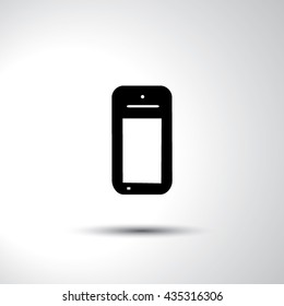 Mobile sign flat icon illustration