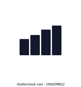 Mobile signal access flat icon, signal strength bar vector sign, colorful pictogram isolated on white. Symbol, logo illustration. Flat style design