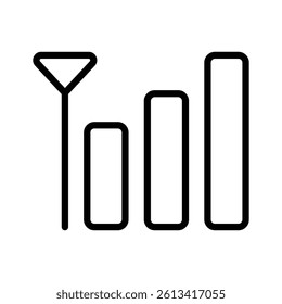 Mobile signal icon representing network strength and communication
