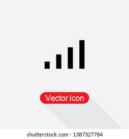 Mobile Signal Icon Vector Illustration In Flat Style Eps10