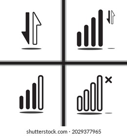 mobile signal icon, whether used on the web, banners or buttons on mobile phones