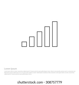 Mobile signal Outline Icon, Vector Illustration, Flat pictogram icon Mobile signal Outline Icon, Vector Illustration, Flat pictogram icon
