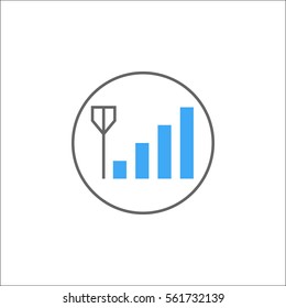 Mobile signal solid icon, mobile sign and network pictogram, vector graphics, a colorful filled pattern on a white background, eps 10.