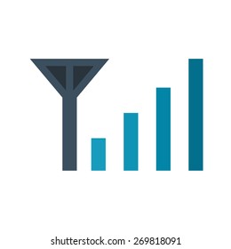 Mobile signals, network, connection icon vector image. Can also be used for communication, connection, technology. Suitable for web apps, mobile apps and print media.