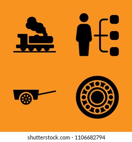 mobile, silver, element and commerce icons set. Vector illustration for web and design