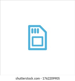 mobile sim card chip icon flat vector logo design trendy illustration signage symbol graphic simple