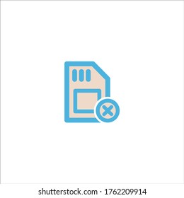 icono de chip de tarjeta sim móvil diseño de logotipo vectorial plano ilustración de moda símbolo de señalización gráfico simple