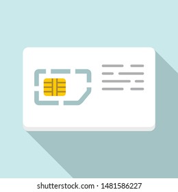 Mobile sim card icon. Flat illustration of mobile sim card vector icon for web design