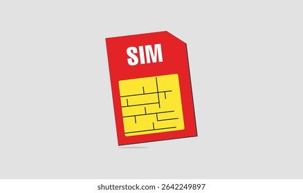 Mobile sim vector illustration for use.