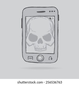 mobile skull wallpaper