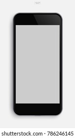 Mobile smart phone with blank screen area for copy space. Vector illustration.