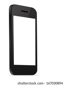 Mobile Smart Phone new Technology modern blank screen isolated on white background Perspective view in vector