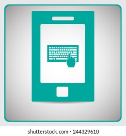 Mobile smart phone vector icon 