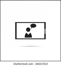 Mobile smart phone vector icon 