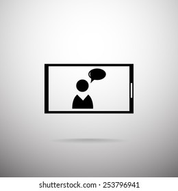 Mobile smart phone vector icon