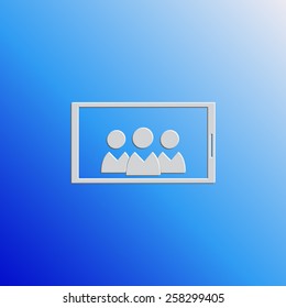 Mobile smart phone vector icon