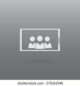Mobile smart phone vector icon 