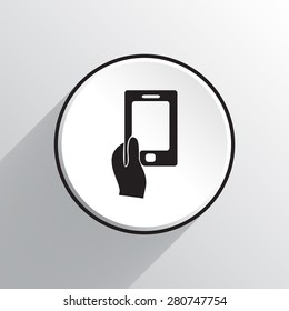 Mobile Smart Phone Vector Icon 