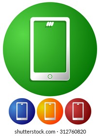 Mobile, smart phone vector icon. Set of 4 colors to match your design.
