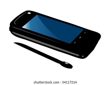 Mobile smart phone vector without icons