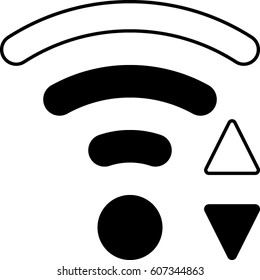 Mobile Smart Phone Wi-Fi Vector Icon