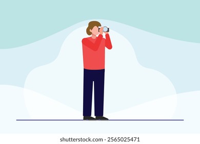 Mobile smart phones Concept. Colored flat vector illustration isolated.
